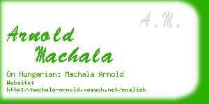 arnold machala business card